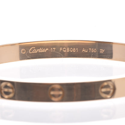 Cartier 18K Yellow Gold LOVE Bracelet 17 4 of 6