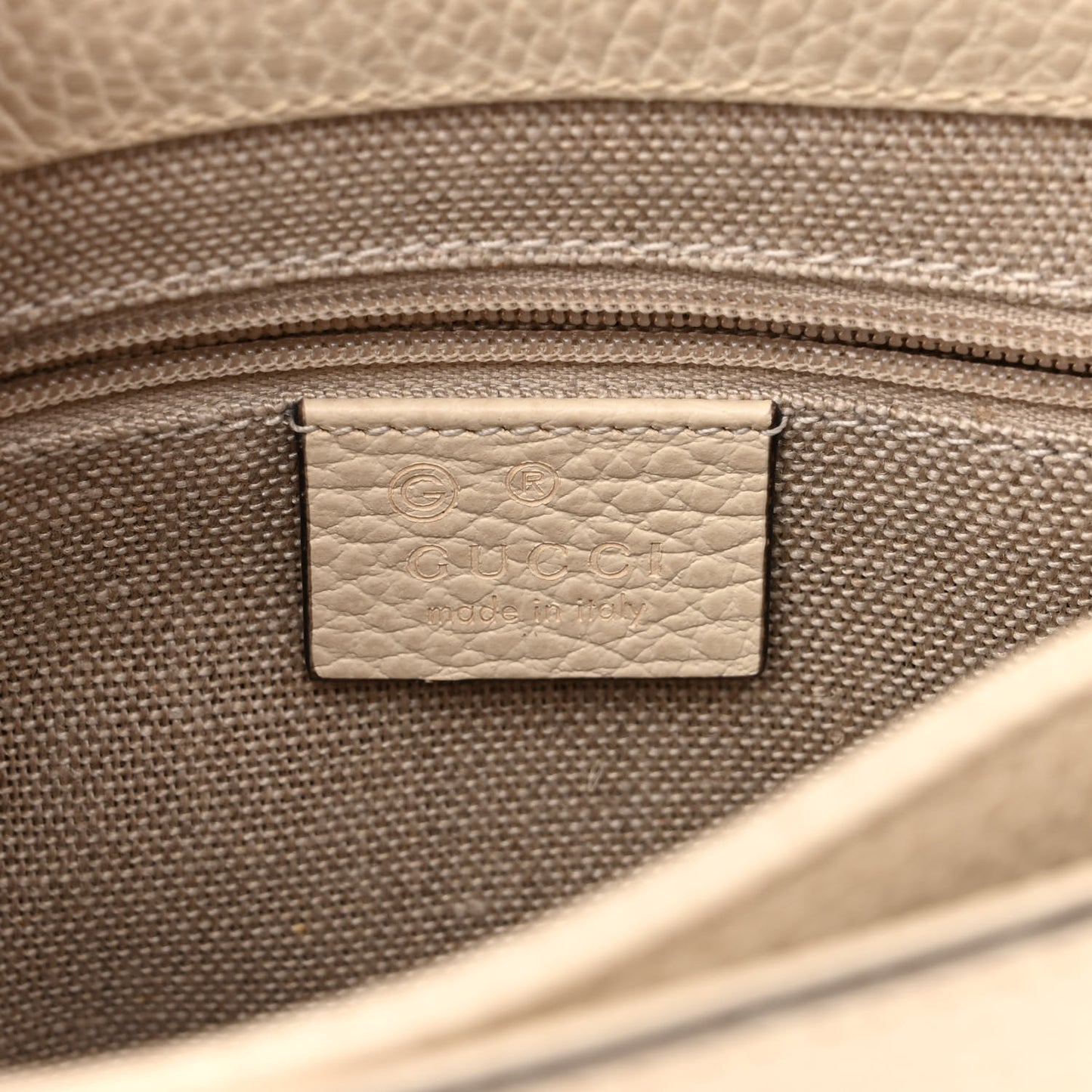 Dollar Calfskin Interlocking G Crossbody Bag Mystic White