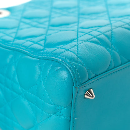 Christian Dior Lambskin Cannage Medium Lady Dior Turquoise 11 of 18