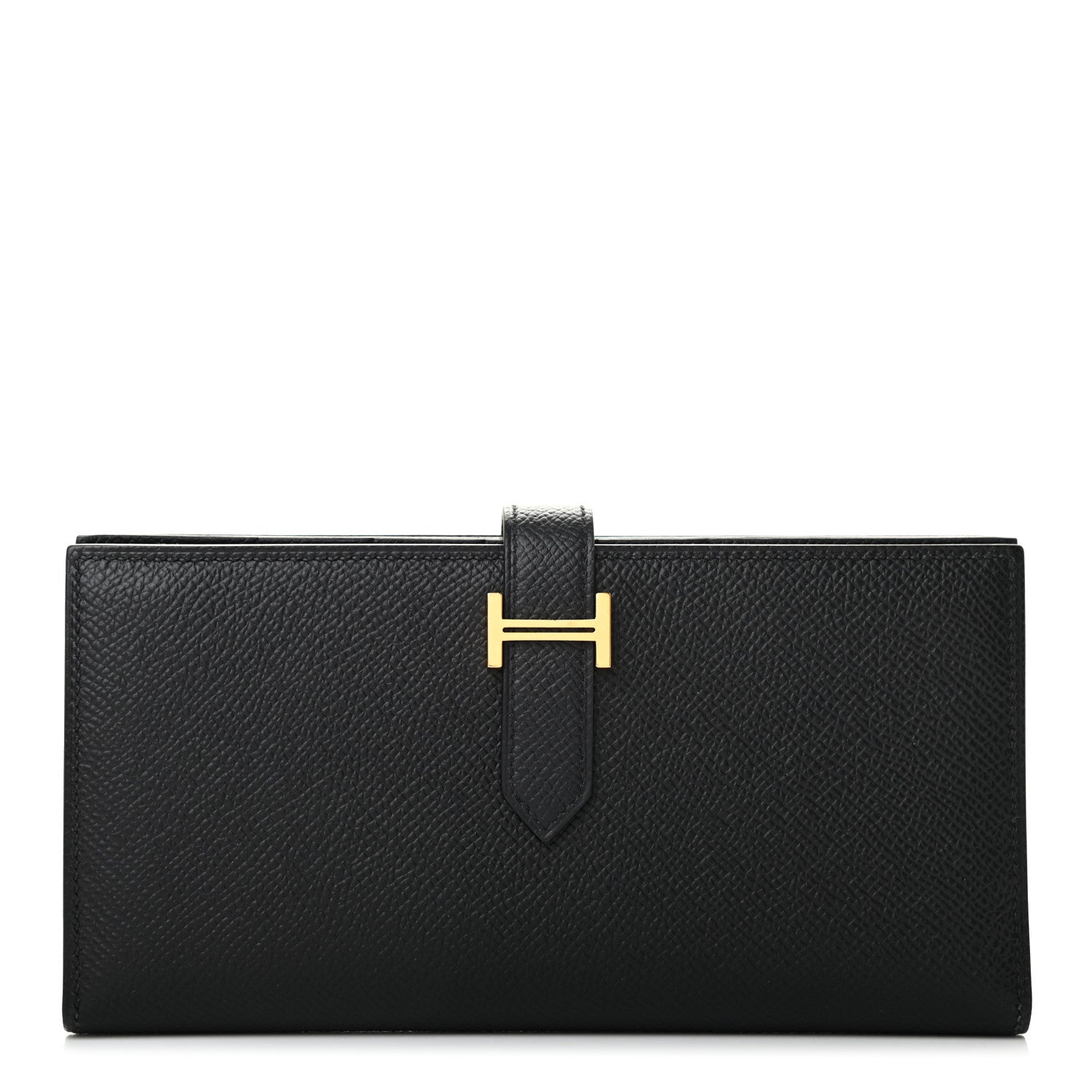 Hermes Epsom Bearn Gusset Wallet Black 1 of 7