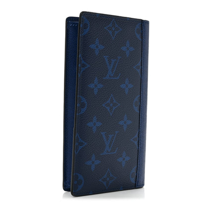 Louis Vuitton Taigarama Brazza Wallet NM Cobalt 3 of 9