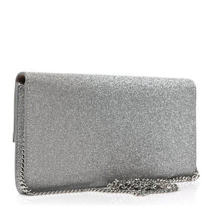 Jimmy Choo Glitter Emmie Clutch Silver 3 of 9