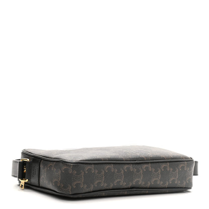Celine Triomphe Canvas Medium Messenger Bag Black 4 of 13