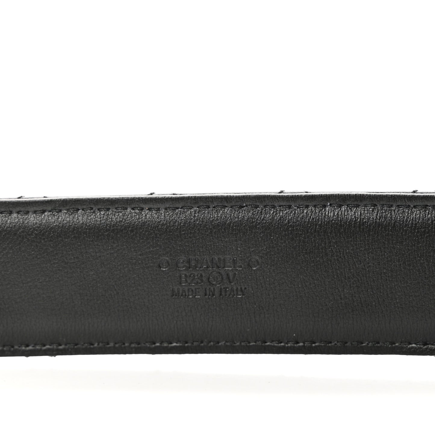 Calfskin Quilted CC Chain Belt 90 36 Black