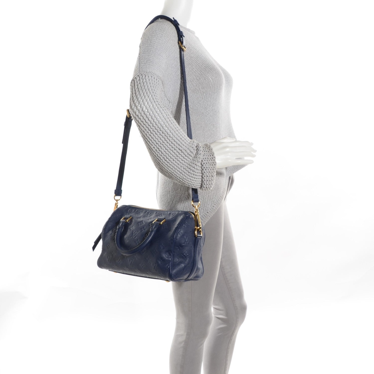 Louis Vuitton Empreinte Speedy Bandouliere 25 Celeste 2 of 9