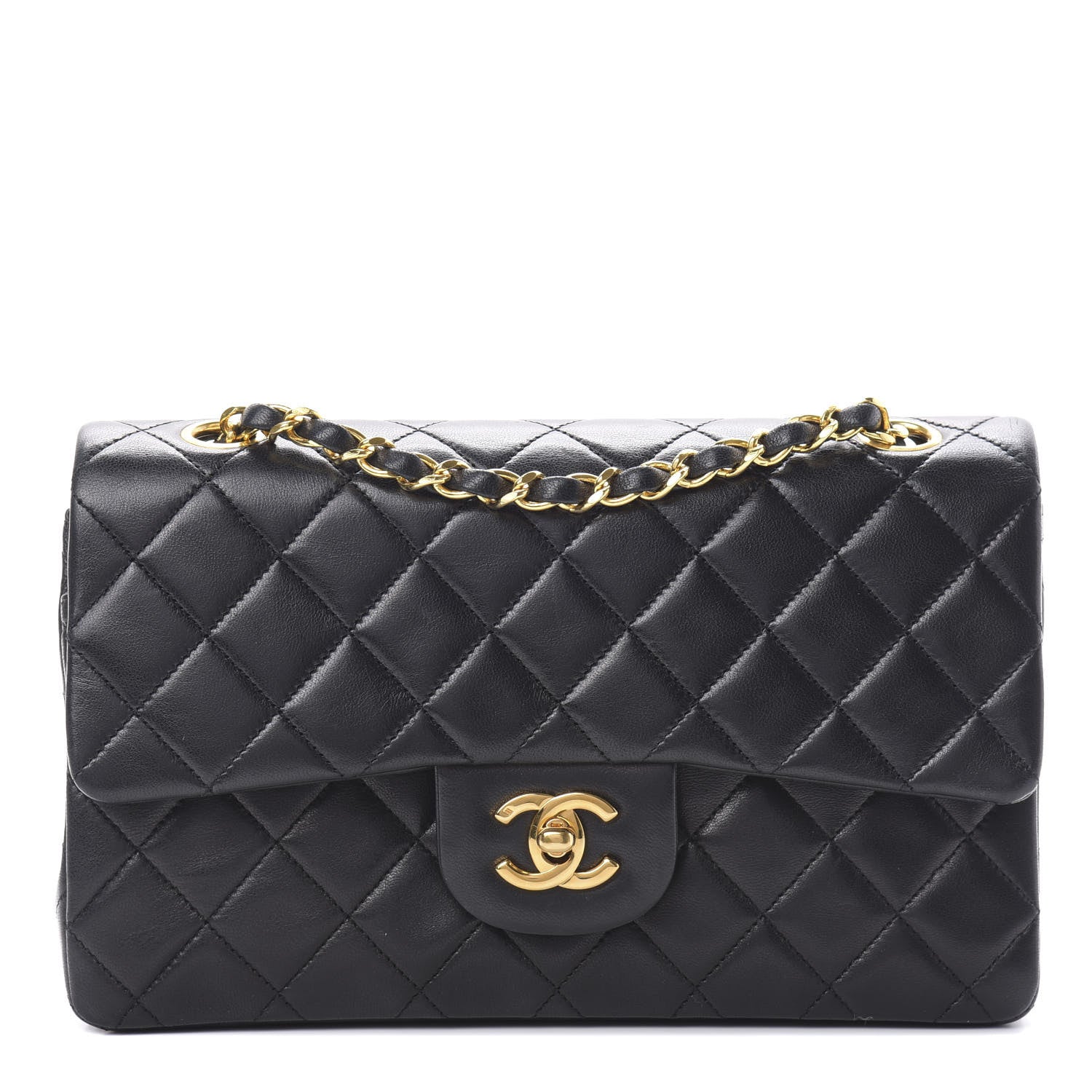 Chanel Lambskin Quilted Small Double Flap Black 1 of 16