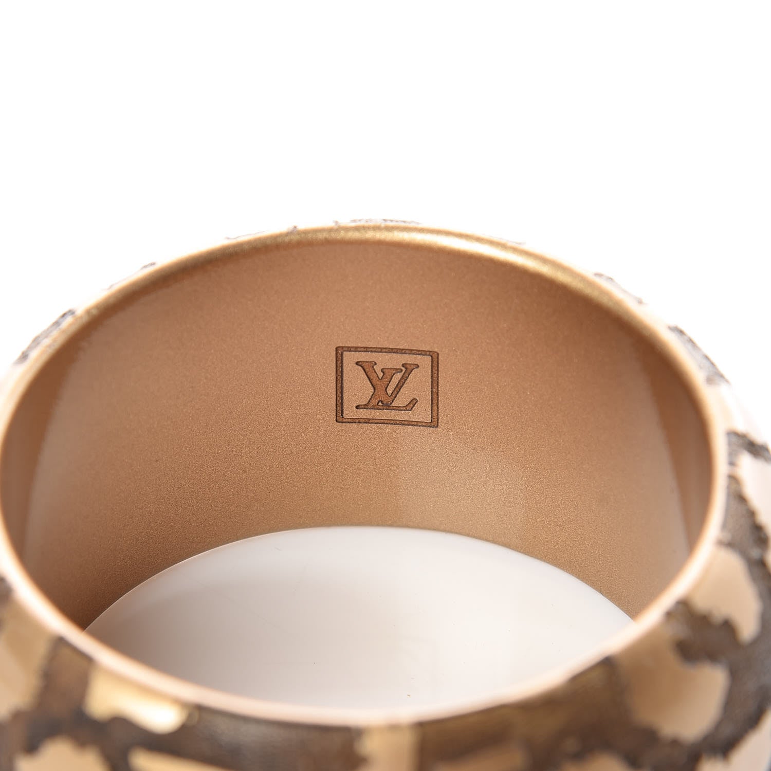 Louis Vuitton Leomonogram Wide Bracelet Gold 4 of 5
