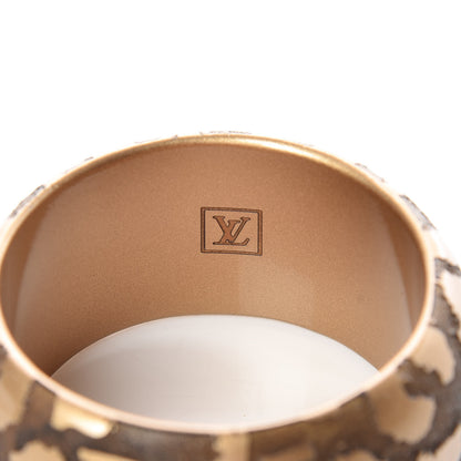 Louis Vuitton Leomonogram Wide Bracelet Gold 4 of 5