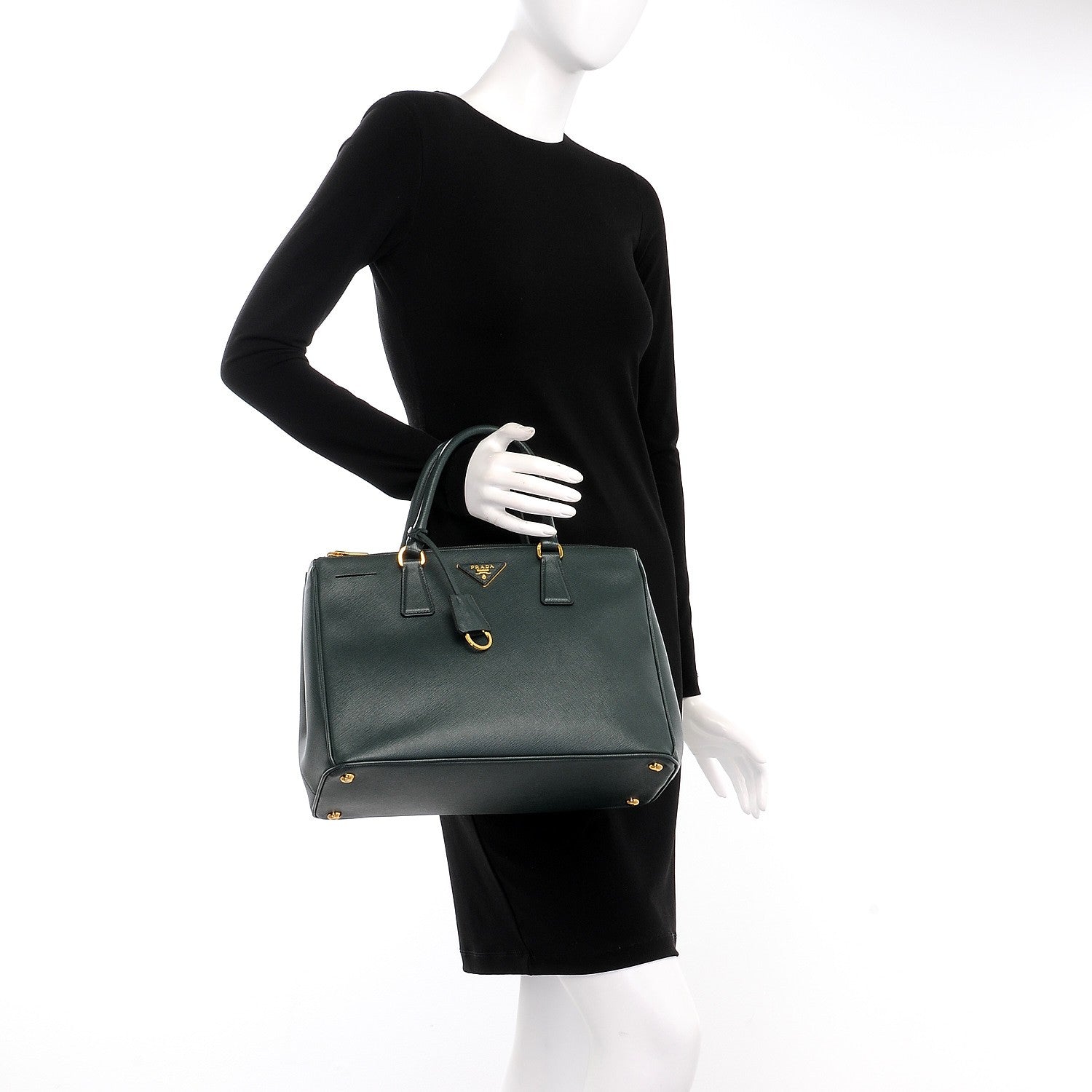 Prada Saffiano Medium Galleria Double Zip Tote Smeraldo 3 of 10