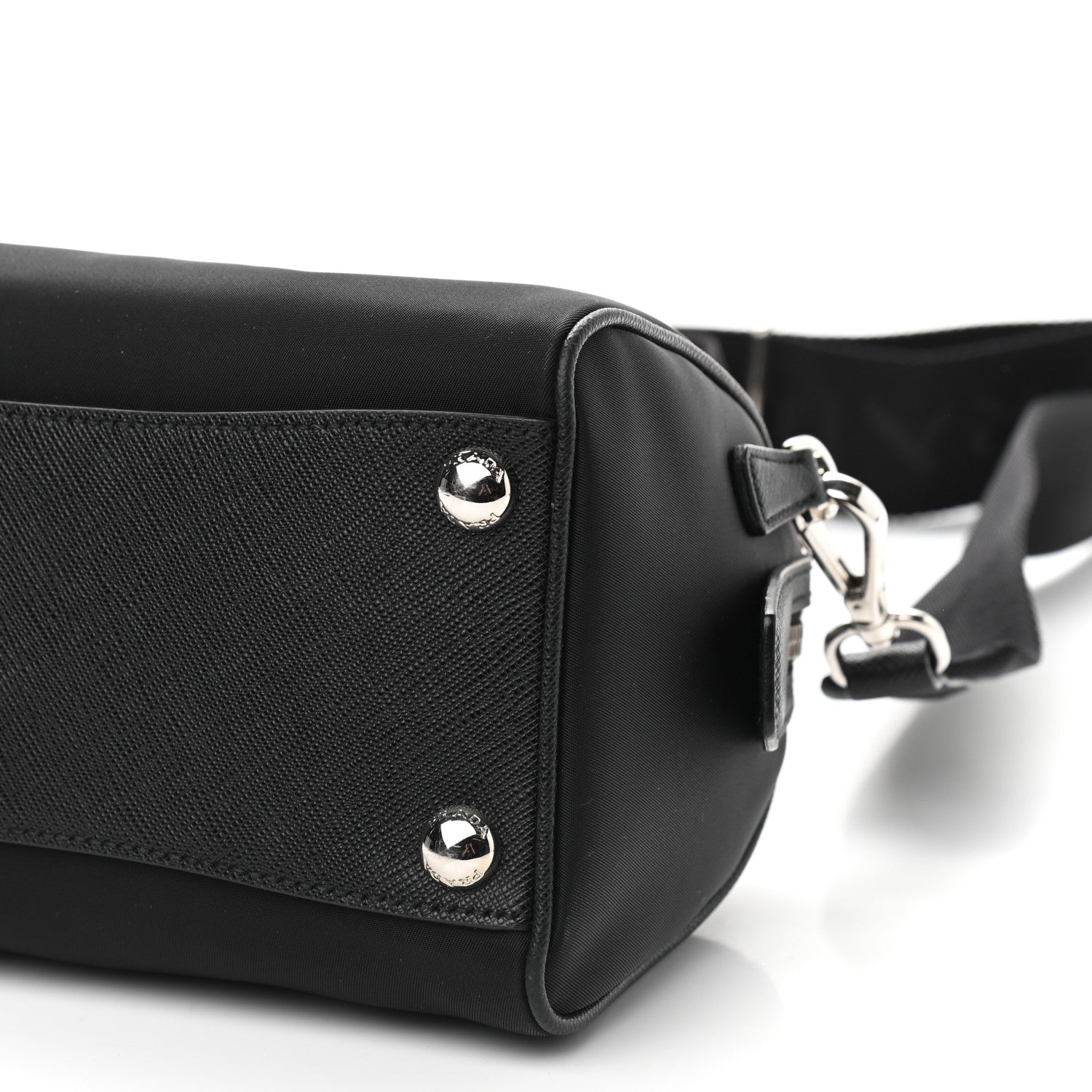 Prada Nylon Saffiano Re-Edition 2005 Top Handle Crossbody Bag Black 8 of 8