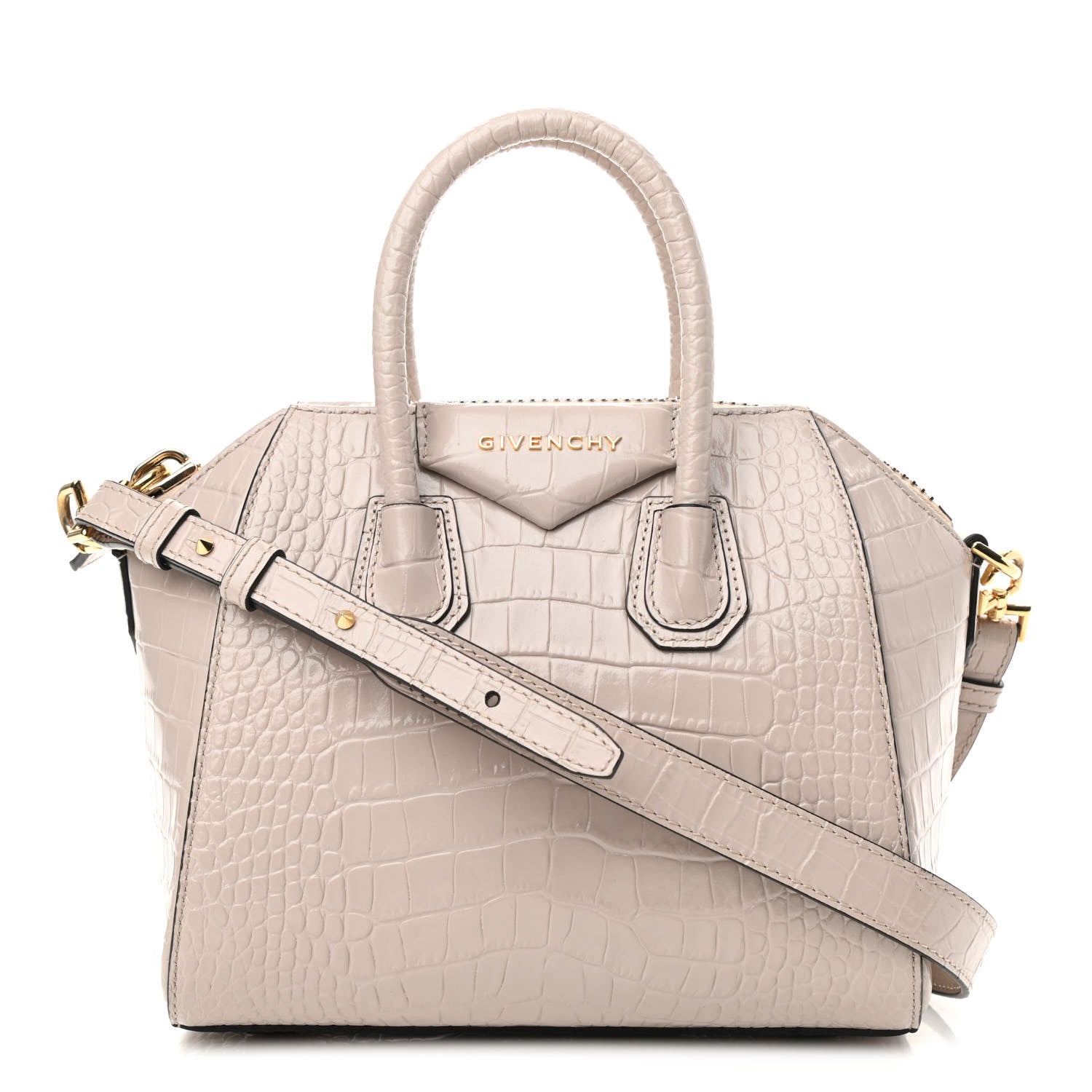 Givenchy Calfskin Crocodile Embossed Mini Antigona Dune 1 of 10