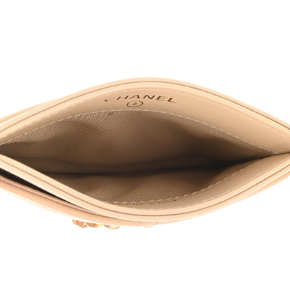 Chanel Lambskin Quilted Chanel 19 Card Holder Light Beige 5 of 8