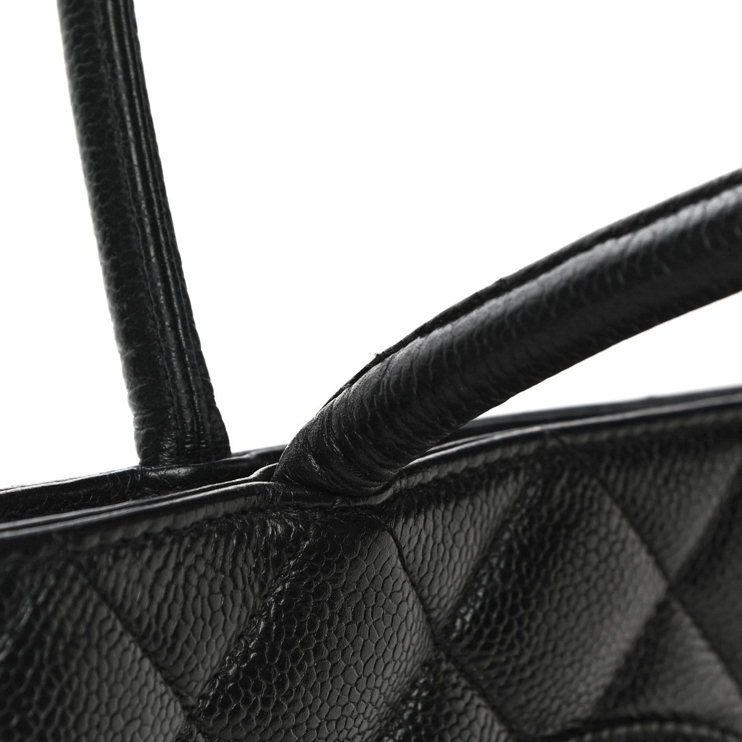 Caviar Quilted Medallion Tote Black