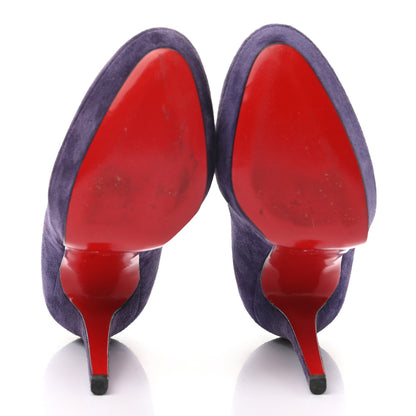 Christian Louboutin Veau Velours Bianca 140 Pumps 38 Iris 11 of 18