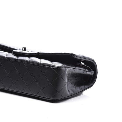 Chanel Lambskin Quilted Medium Double Flap Black 6 of 10