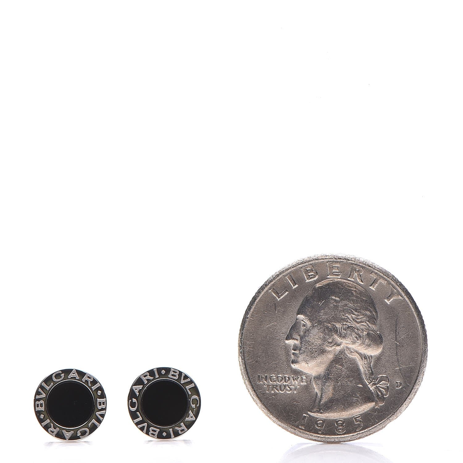 Bulgari 18K White Gold Black Onyx BVLGARI BVLGARI Stud Earrings 2 of 5