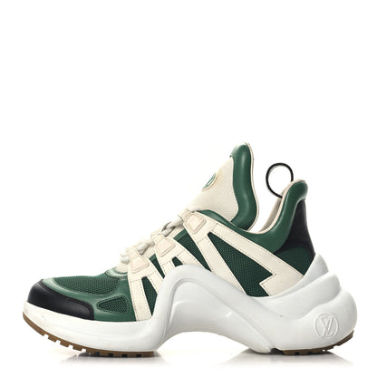 Louis Vuitton Calfskin Technical Nylon LV Archlight Sneakers 39 Green 1 of 10