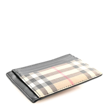 Burberry Vintage Check Money Clip Card Case Archive Beige Black 4 of 6