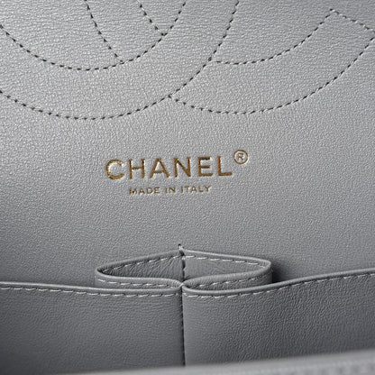Chanel Caviar Quilted Jumbo Double Flap Dark Grey 6 of 10