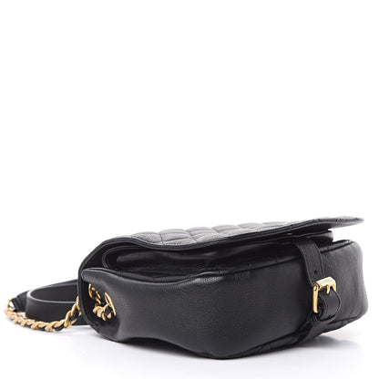 Chanel Grained Calfskin Quilted Messenger Flap Black 4 of 13