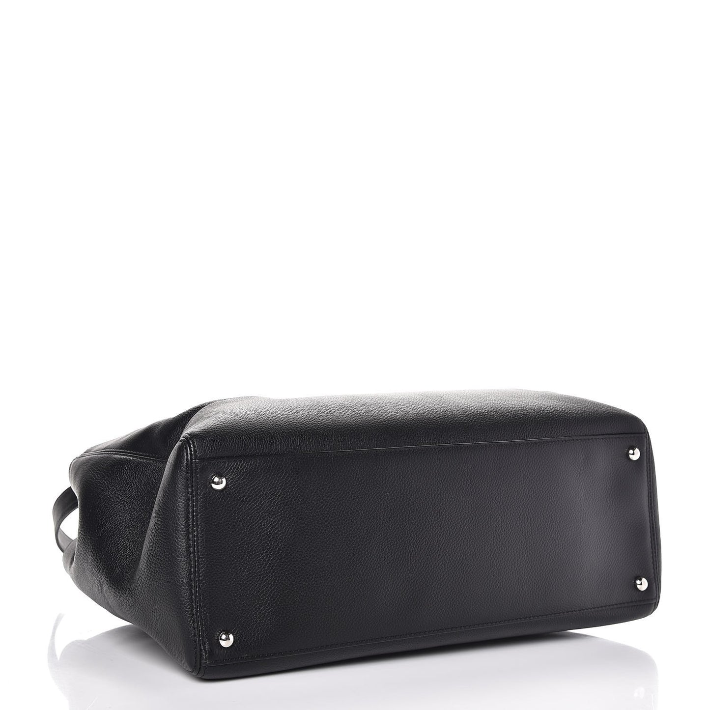Calfskin Cerf Executive Shopper Tote Black