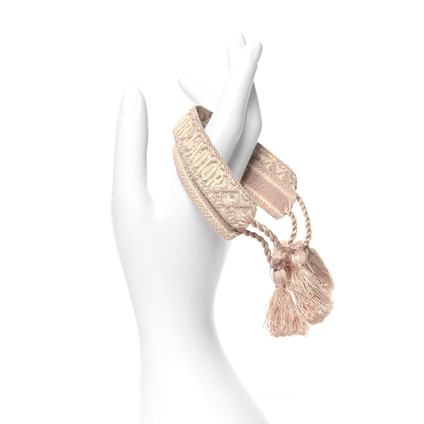 Woven Cotton J'Adior Friendship Bracelet Set Pink