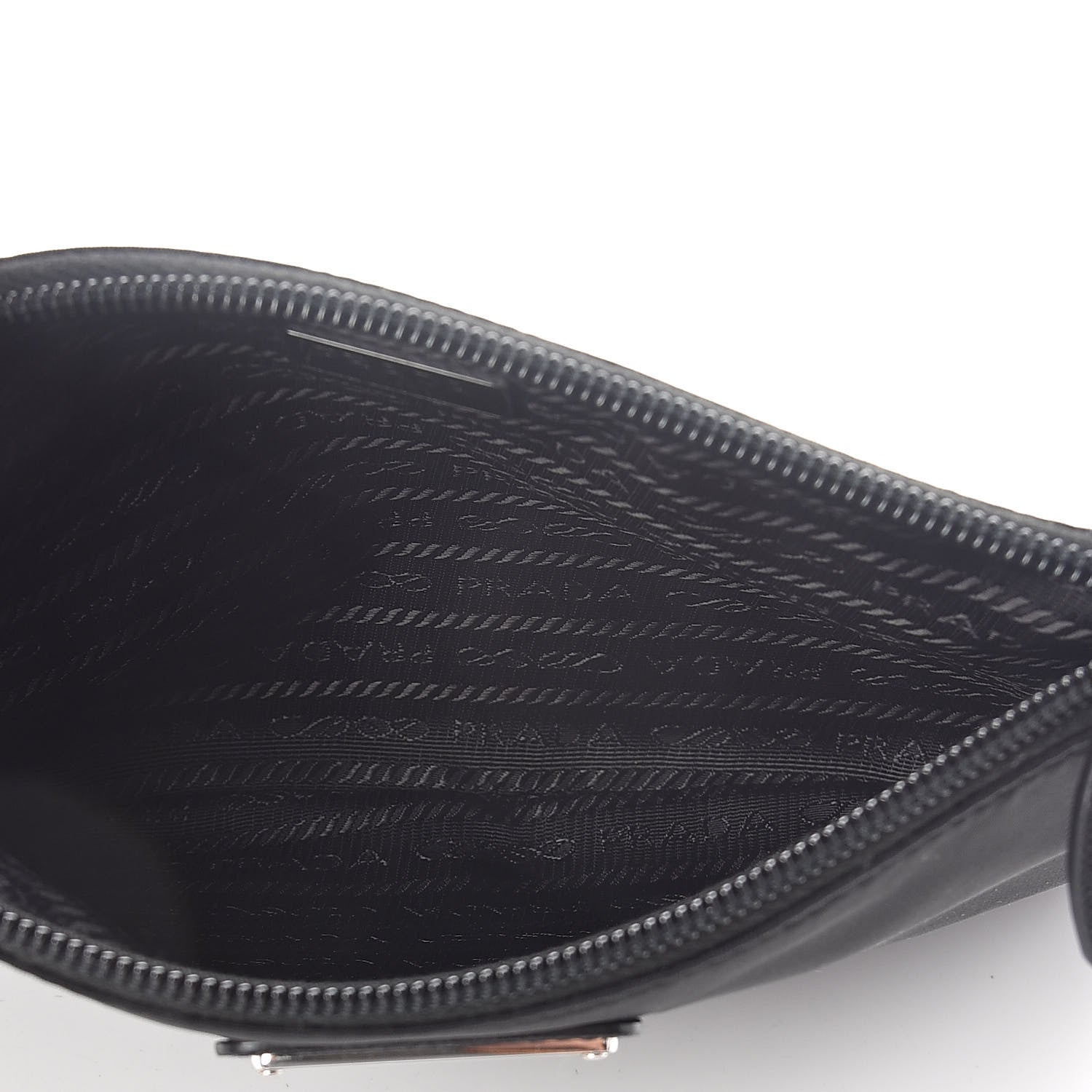 Prada Tessuto Nylon Saffiano Wristlet Black 5 of 6