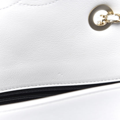 Chanel Calfskin Quilted Medium Graphic Flap Black White 10 of 12