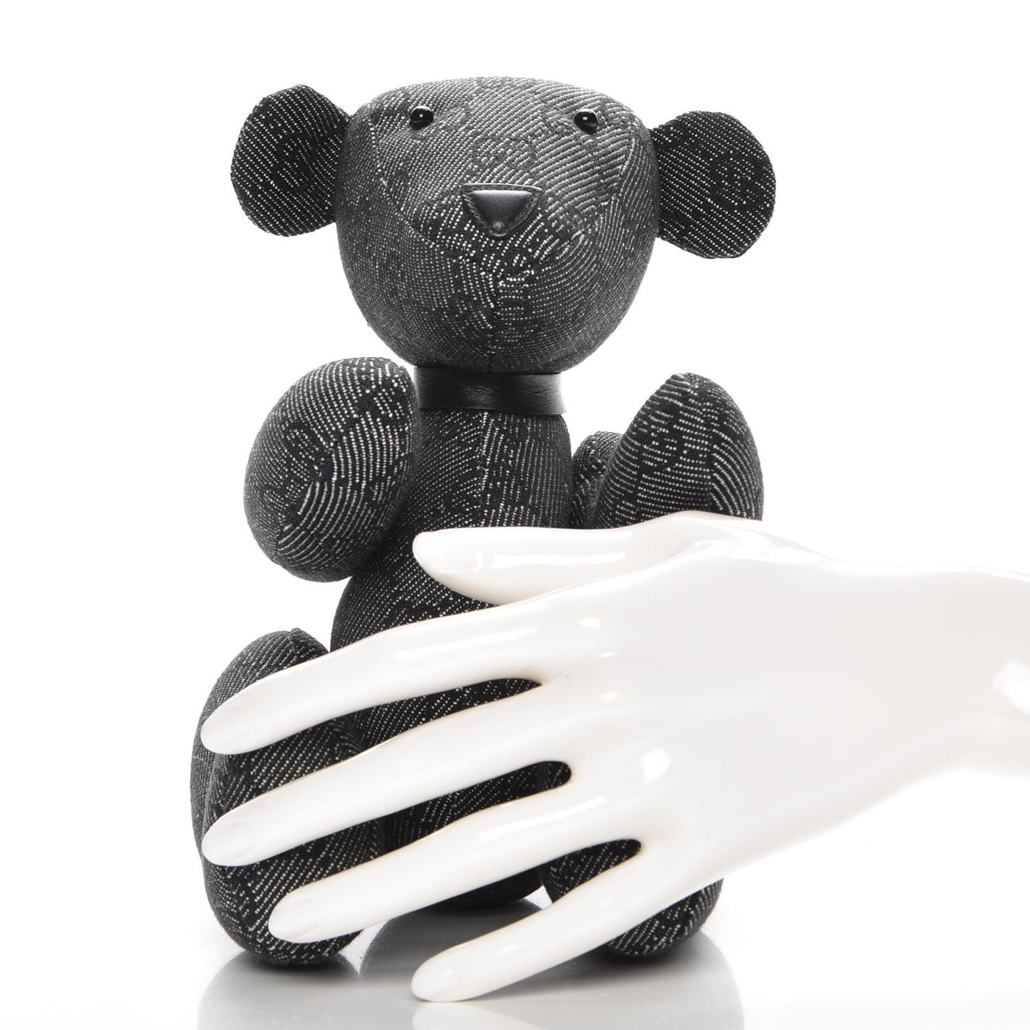 Monogram Stuffed Teddy Bear Black