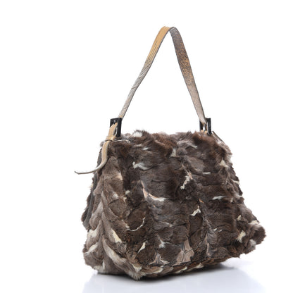 Fendi Rabbit Fur Mama Baguette Bag 3 of 17
