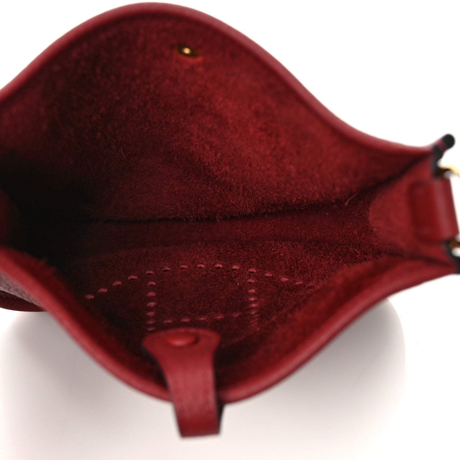 Hermes Taurillon Clemence Evelyne TPM Rouge Grenat 5 of 10