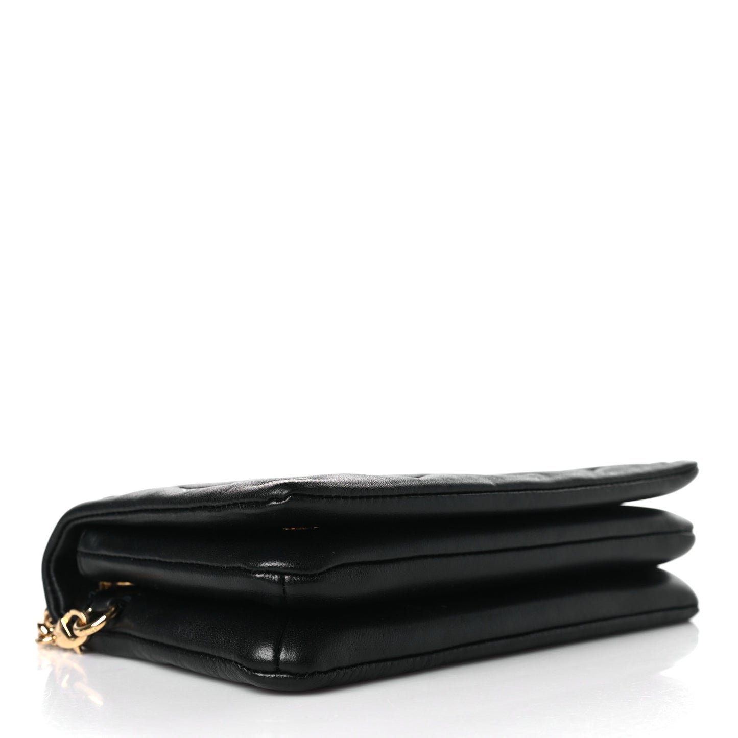 Lambskin Embossed Monogram Pochette Coussin Black