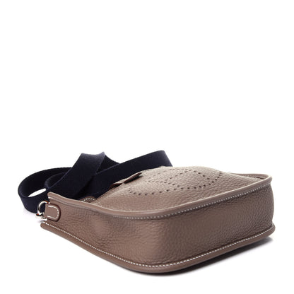 Hermes Taurillon Clemence Amazone Evelyne TPM Etoupe Bleu Indigo 5 of 11