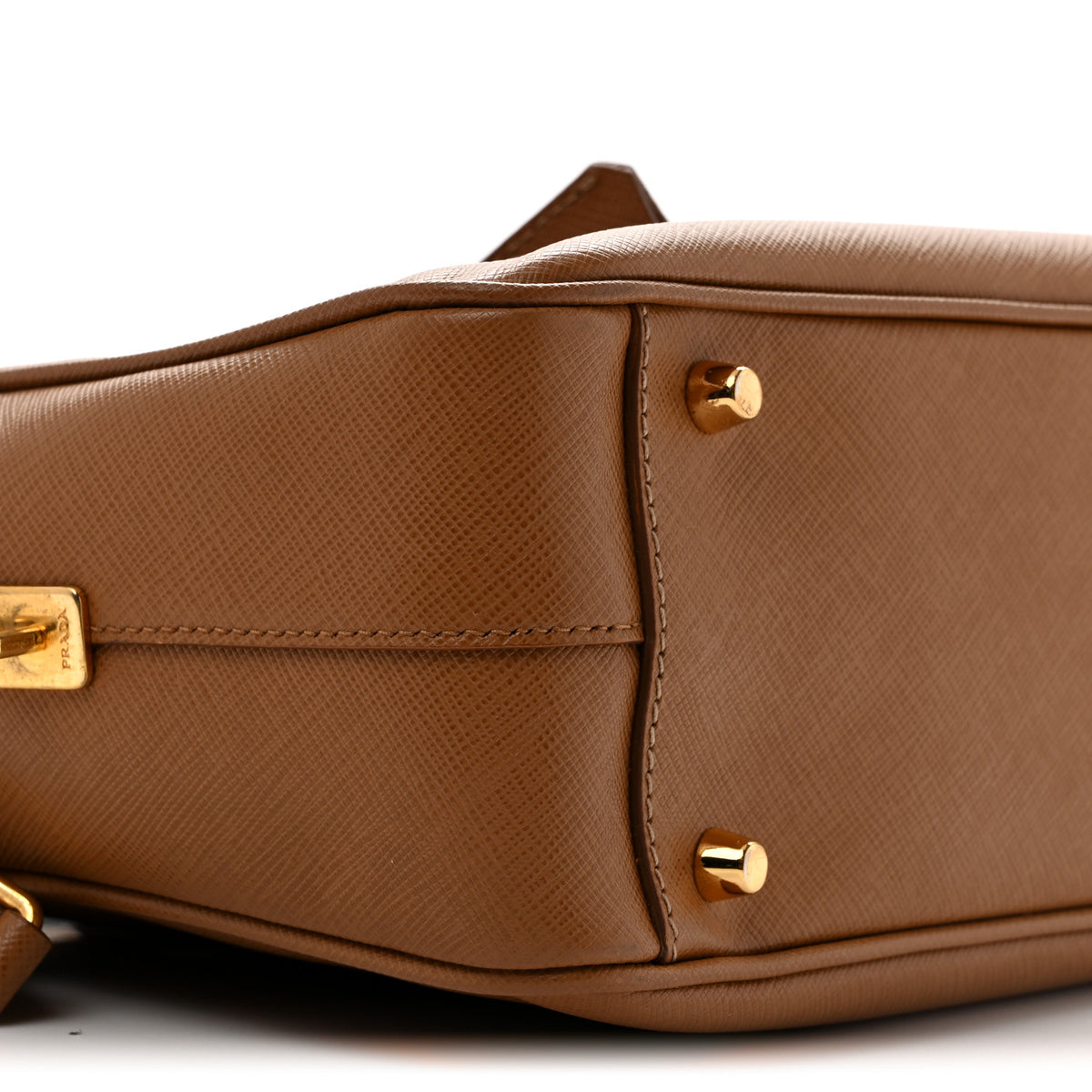 Prada Saffiano Lux Bauletto Caramel 8 of 12