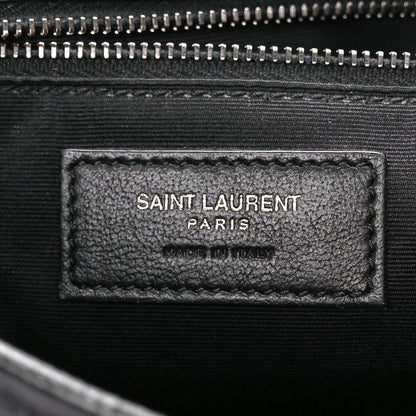 Saint Laurent Crinkled Calfskin Matelasse Monogram Medium Niki Chain Satchel Black 7 of 11