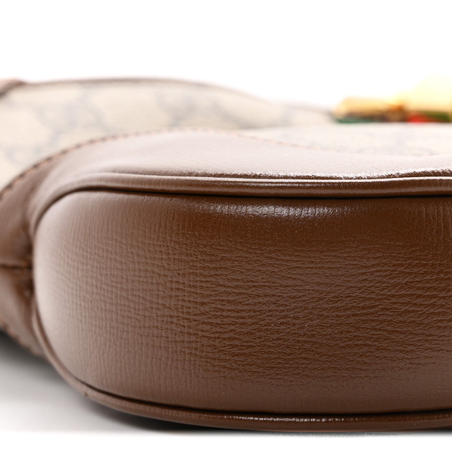 Gucci GG Supreme Monogram Azalea Calfskin Web Small Jackie 1961 Hobo Beige Ebony Brown Sugar 9 of 11