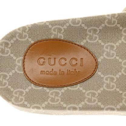 Gucci GG Supreme Monogram Demetra Mens Slide Sandals 10 White Mystic White 7 of 9