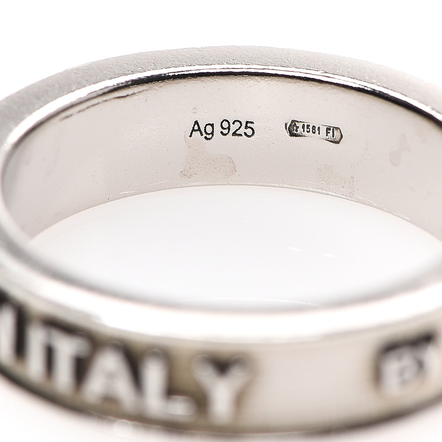 Gucci Sterling Silver GG Craft Band Ring 51 5.75 5 of 5