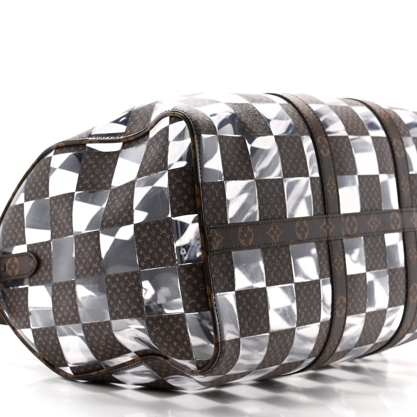 PVC Monogram Chess Keepall Bandouliere 50