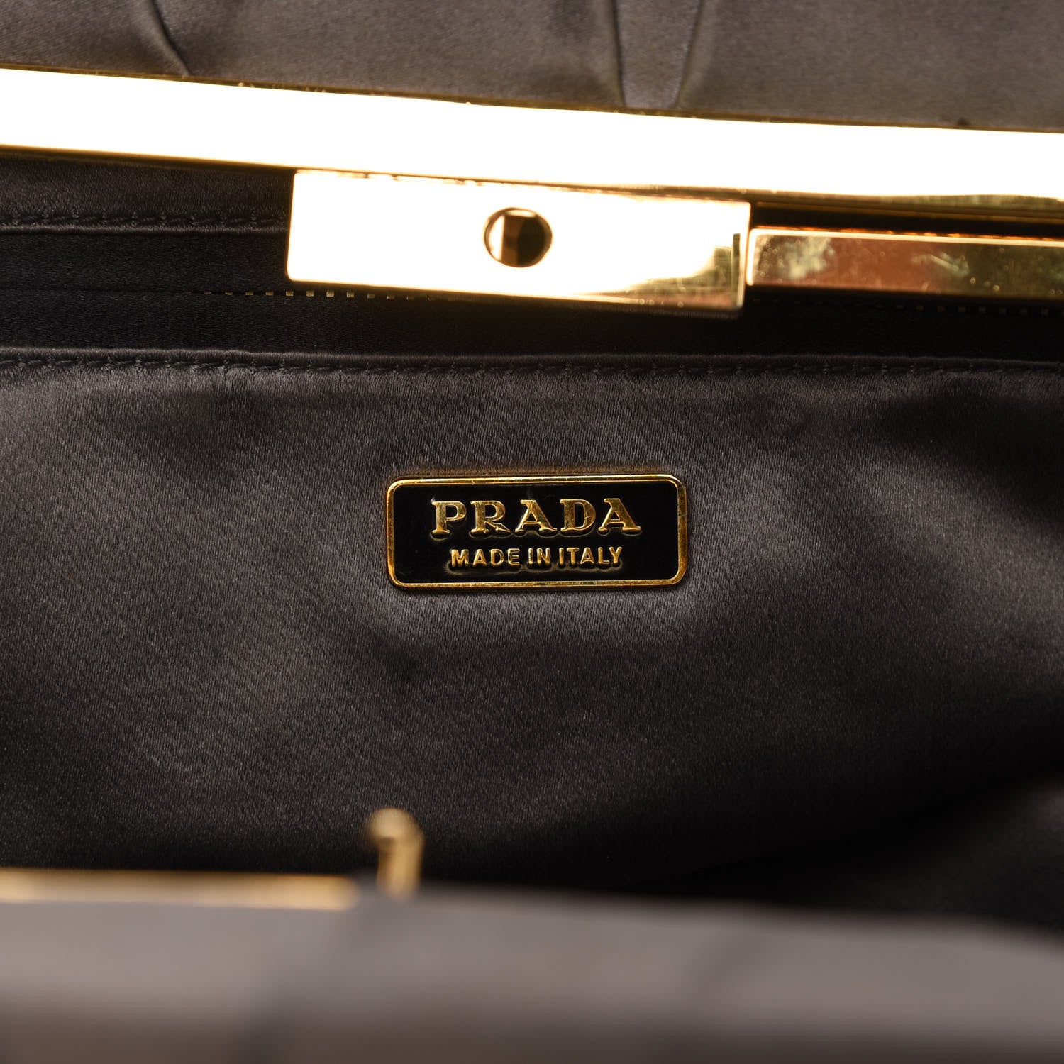 Prada Satin Clutch Fumo 7 of 8