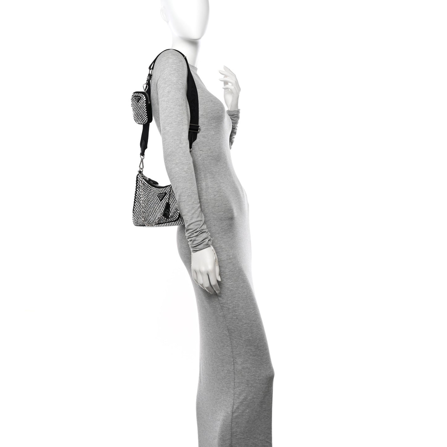 Satin Crystal Re-Edition 2005 Shoulder Bag Cristal