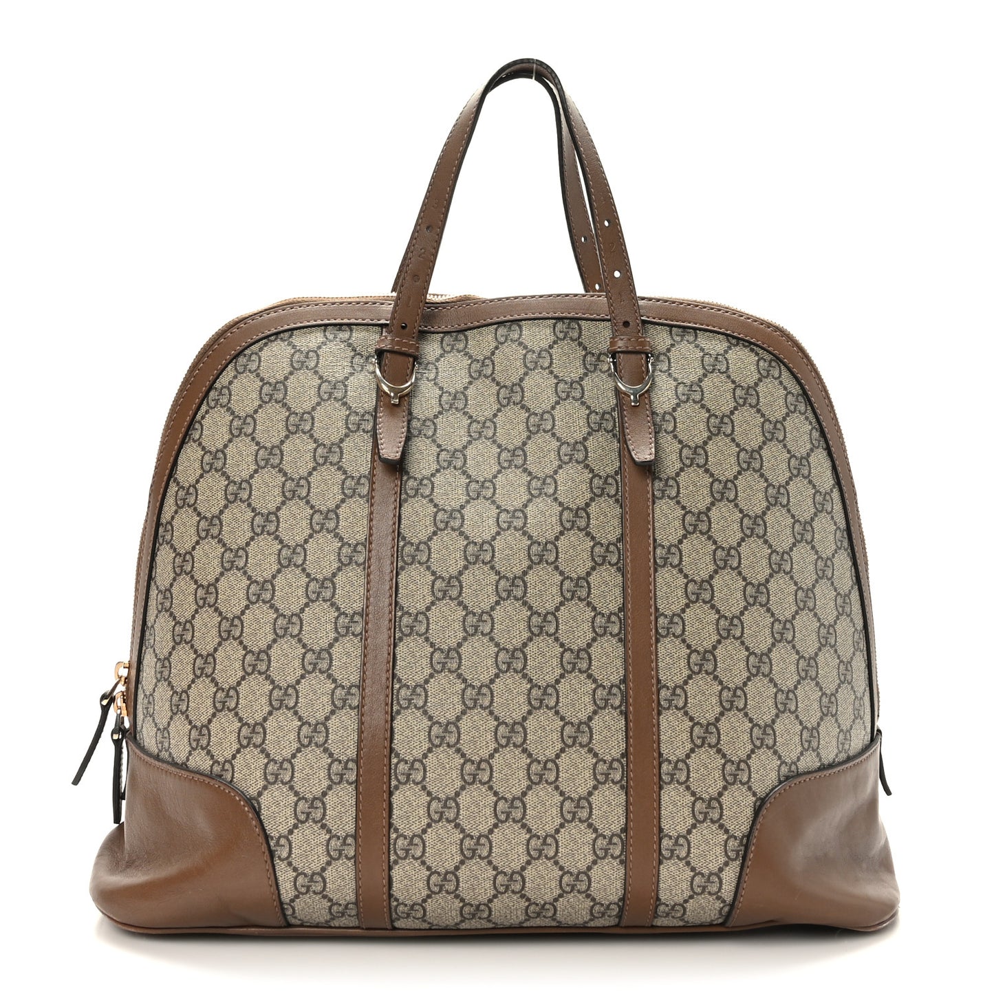 GG Supreme Monogram Margaux Calfskin Large Nice Top Handle Dome Bag Beige Ebony Acero