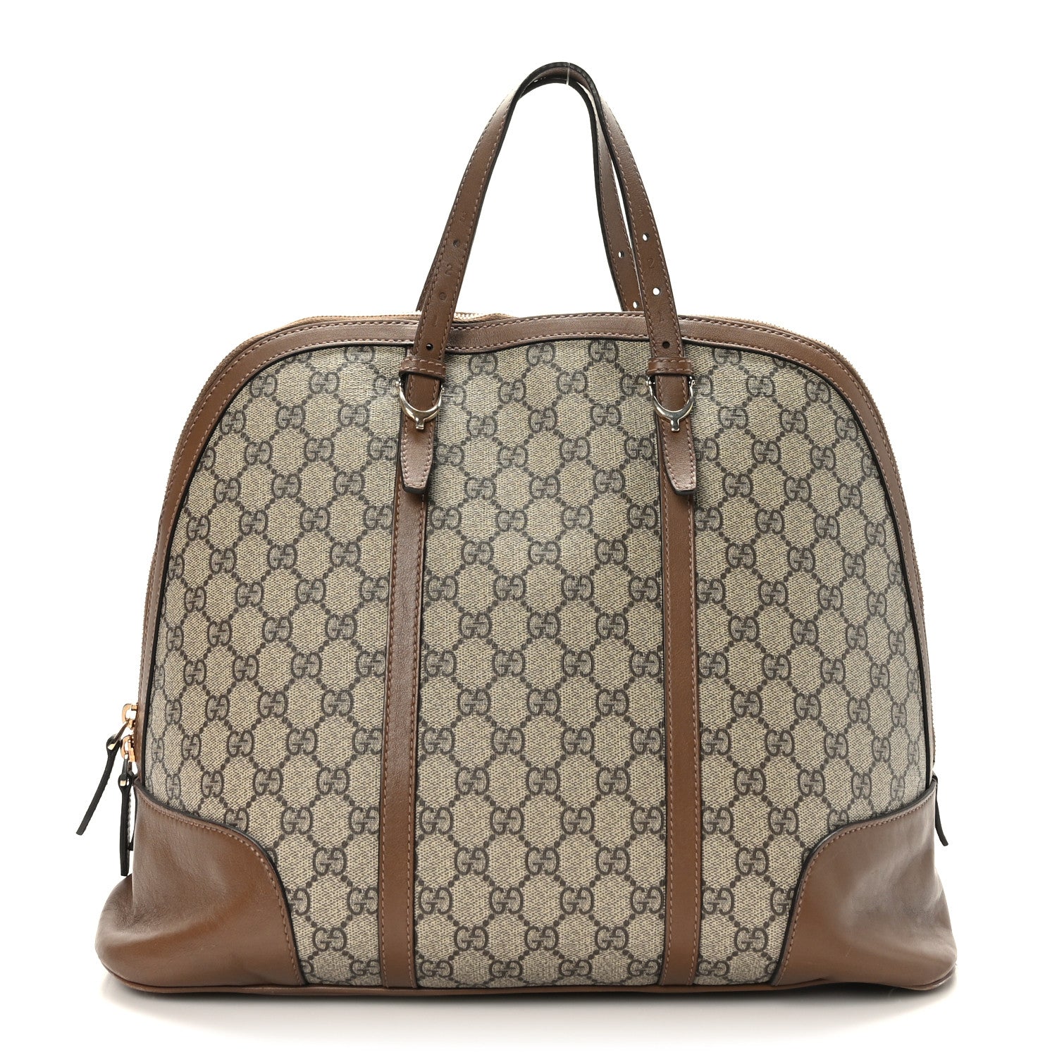 Gucci GG Supreme Monogram Margaux Calfskin Large Nice Top Handle Dome Bag Beige Ebony Acero 1 of 11
