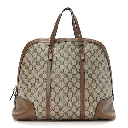 Gucci GG Supreme Monogram Margaux Calfskin Large Nice Top Handle Dome Bag Beige Ebony Acero 1 of 11