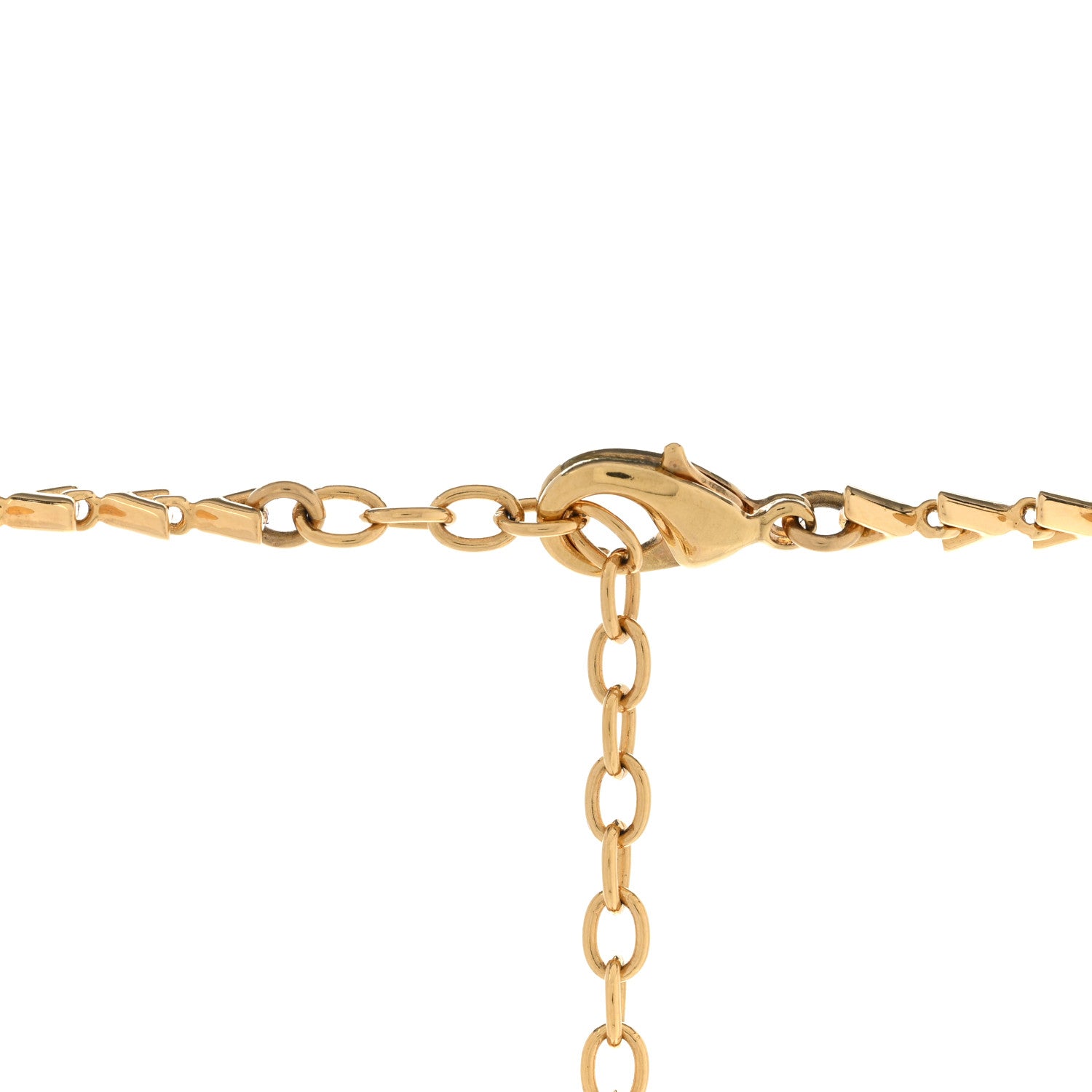 Louis Vuitton Metal Fringe Necklace Gold Silver 5 of 7