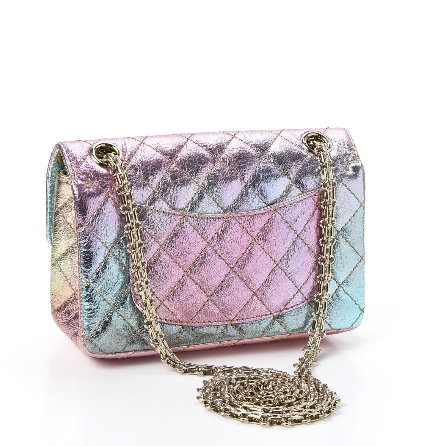 Chanel Metallic Goatskin Quilted Mini 2.55 Reissue Flap Multicolor 2 of 10