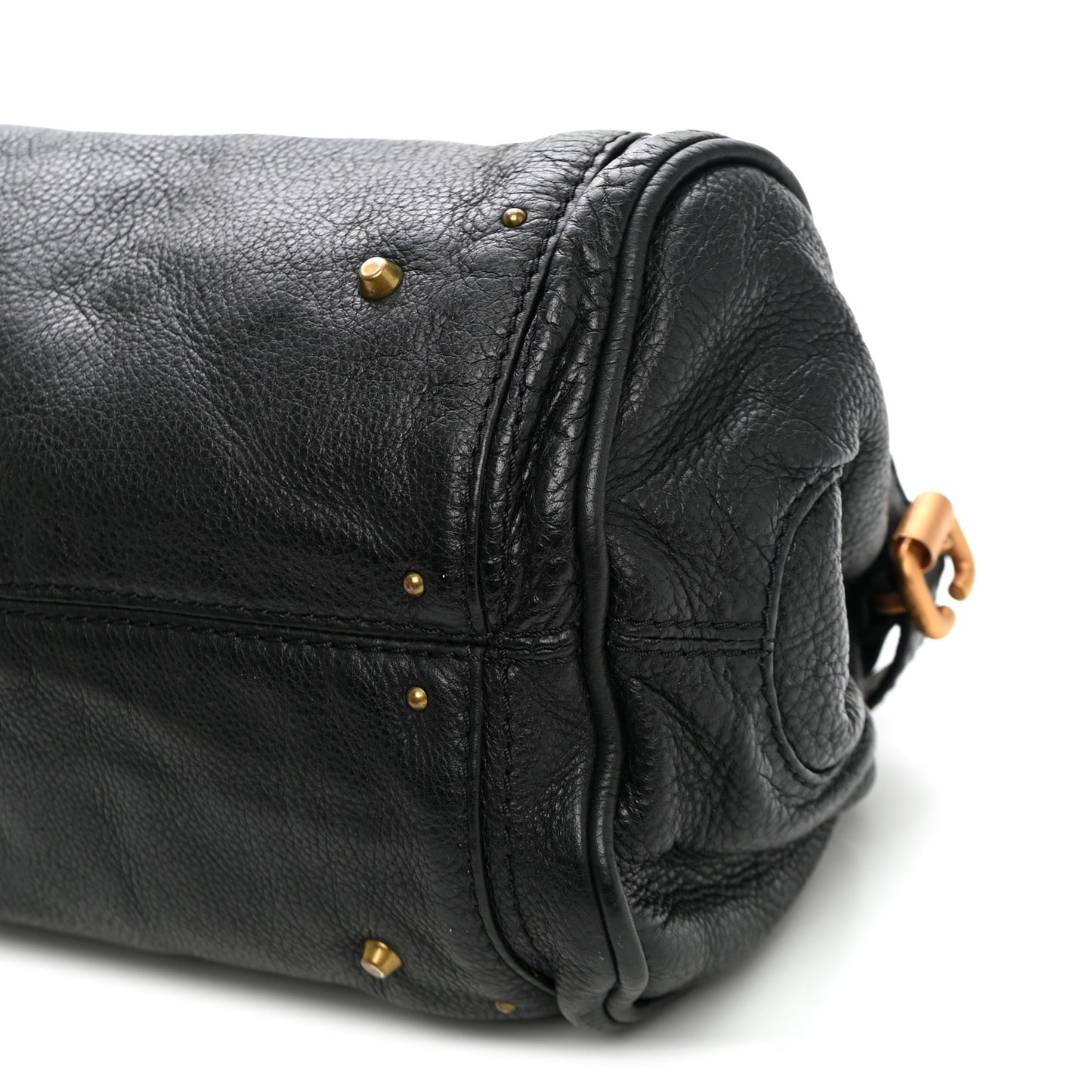 Calfskin Medium Paddington Satchel Black
