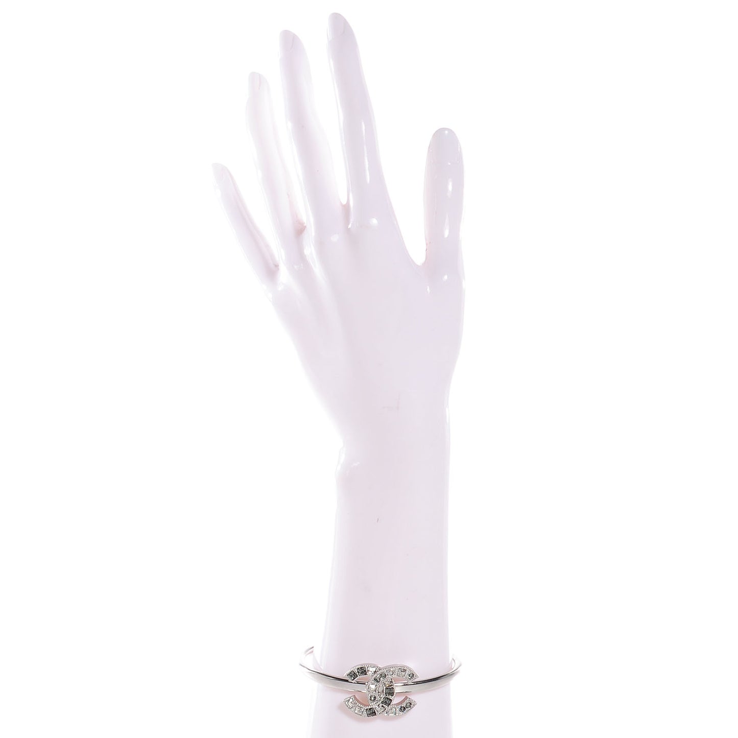 Baguette Crystal CC Bracelet Silver Grey