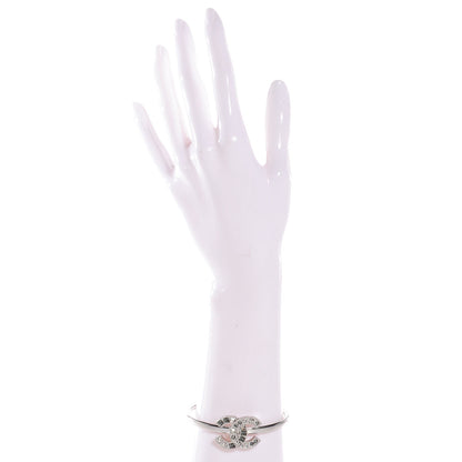 Chanel Baguette Crystal CC Bracelet Silver Grey 2 of 6