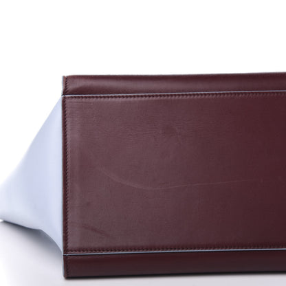Celine Smooth Calfskin Small Bi-Color Trapeze Burgundy Azur 15 of 17